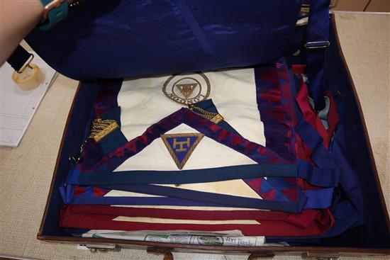 A quantity of Masonic regalia